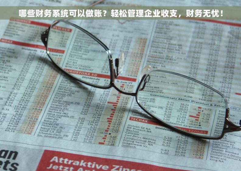 哪些财务系统可以做账？轻松管理企业收支，财务无忧！