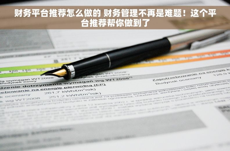 财务平台推荐怎么做的 财务管理不再是难题！这个平台推荐帮你做到了