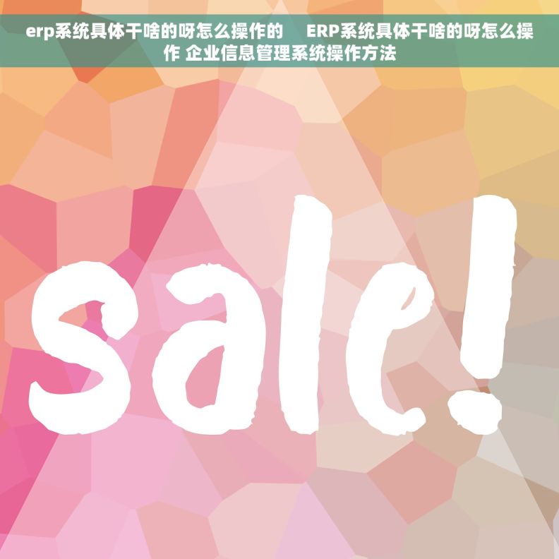 erp系统具体干啥的呀怎么操作的     ERP系统具体干啥的呀怎么操作 企业信息管理系统操作方法 erp系统具体干啥的呀怎么操作的     ERP系统具体干啥的呀怎么操作 企业信息管理系统操作方法