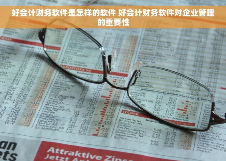 好会计财务软件是怎样的软件 好会计财务软件对企业管理的重要性
