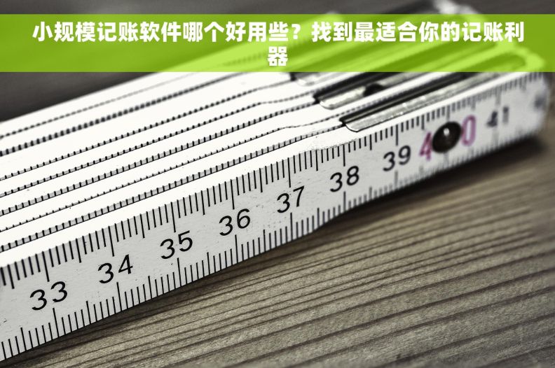 小规模记账软件哪个好用些？找到最适合你的记账利器