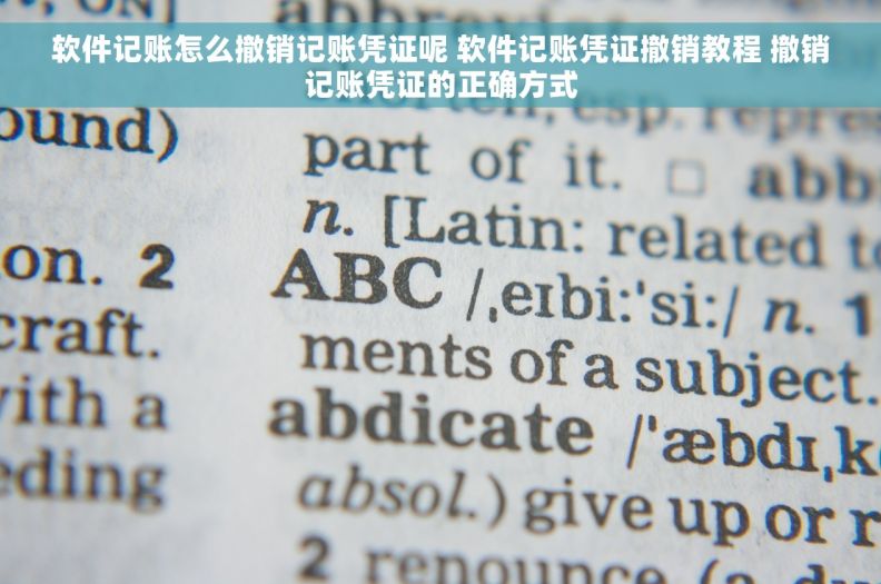 软件记账怎么撤销记账凭证呢 软件记账凭证撤销教程 撤销记账凭证的正确方式