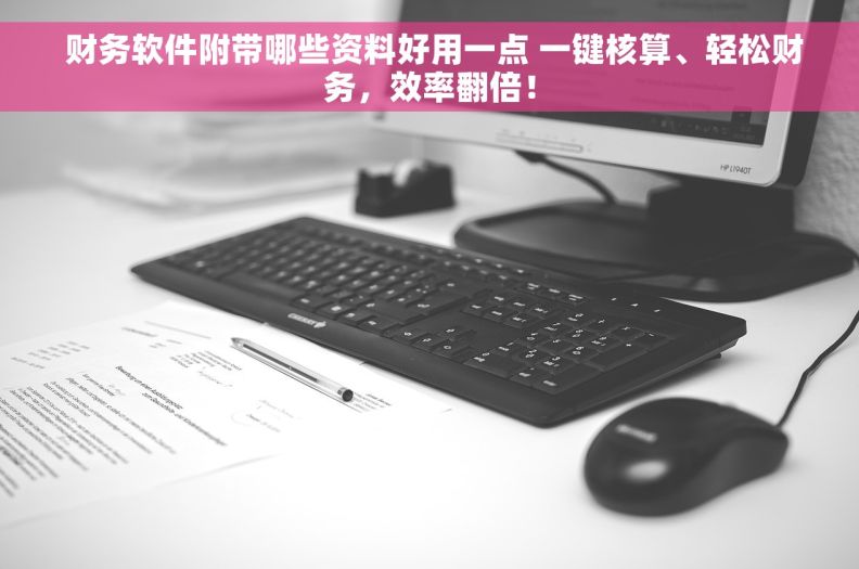  财务软件附带哪些资料好用一点 一键核算、轻松财务，效率翻倍！