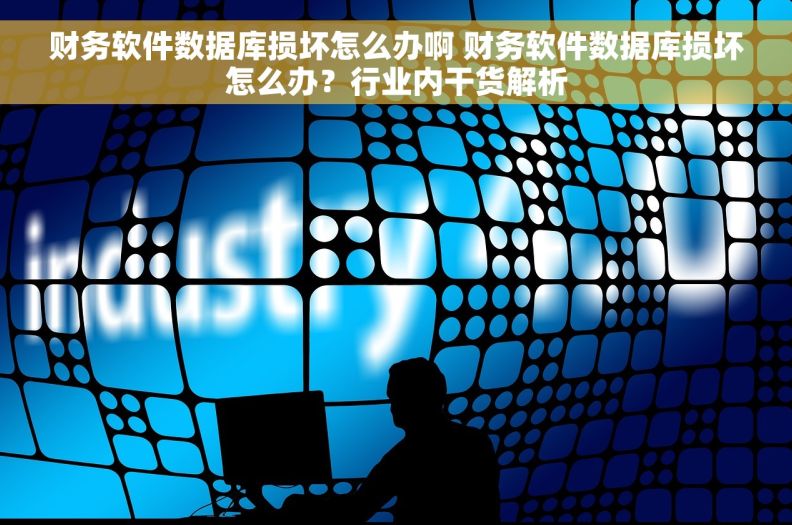财务软件数据库损坏怎么办啊 财务软件数据库损坏怎么办？行业内干货解析