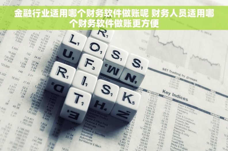 金融行业适用哪个财务软件做账呢 财务人员适用哪个财务软件做账更方便