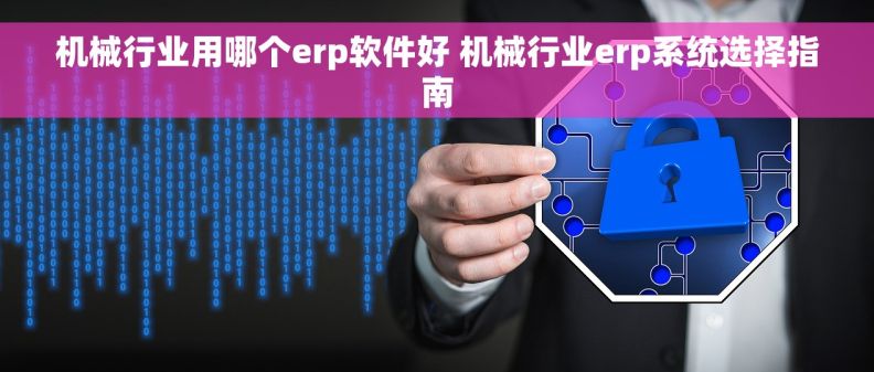 机械行业用哪个erp软件好 机械行业erp系统选择指南 机械行业用哪个erp软件好 机械行业erp系统选择指南