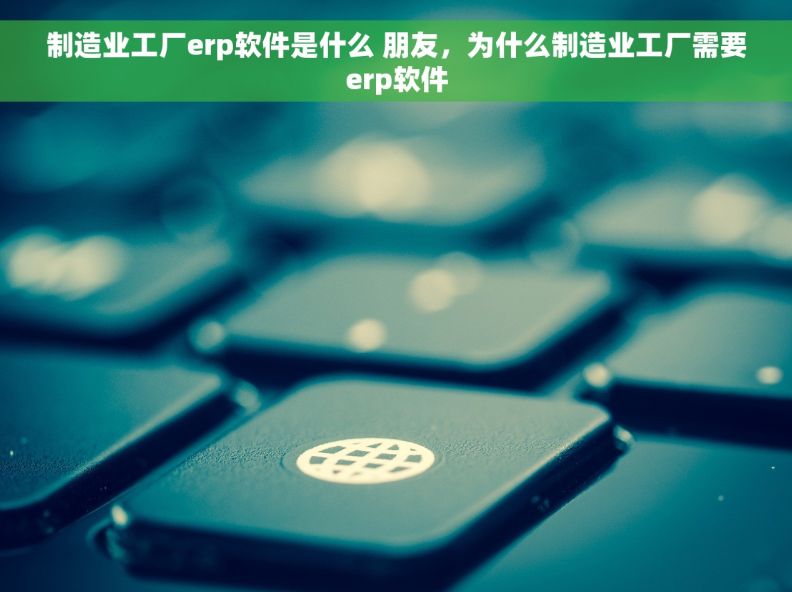 制造业工厂erp软件是什么 朋友，为什么制造业工厂需要erp软件