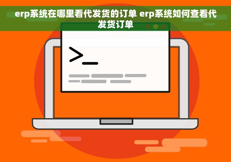 erp系统在哪里看代发货的订单 erp系统如何查看代发货订单 erp系统在哪里看代发货的订单 erp系统如何查看代发货订单