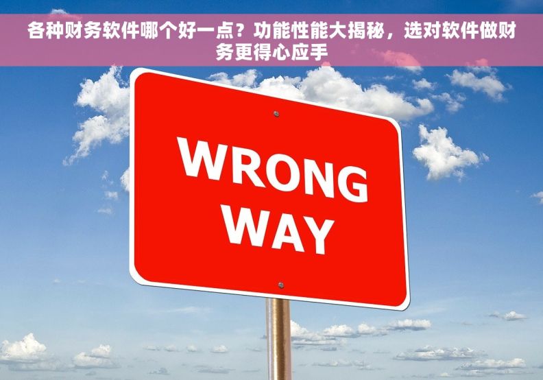 各种财务软件哪个好一点？功能性能大揭秘，选对软件做财务更得心应手