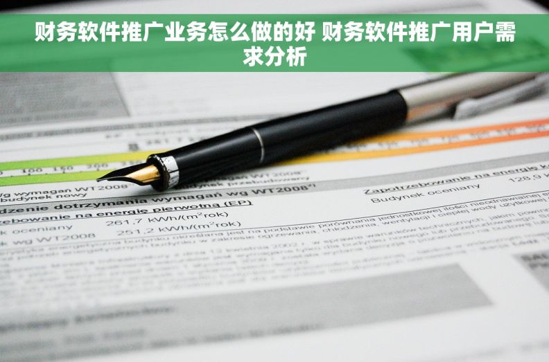 财务软件推广业务怎么做的好 财务软件推广用户需求分析 财务软件推广业务怎么做的好 财务软件推广用户需求分析
