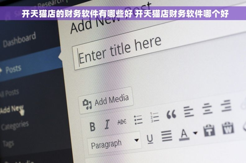 开天猫店的财务软件有哪些好 开天猫店财务软件哪个好   开天猫店的财务软件有哪些好 开天猫店财务软件哪个好