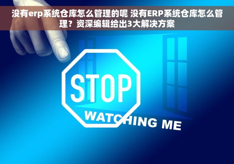 没有erp系统仓库怎么管理的呢 没有ERP系统仓库怎么管理？资深编辑给出3大解决方案