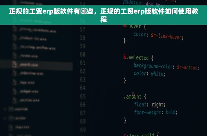 正规的工贸erp版软件有哪些,正规的工贸erp版软件如何使用教程 正规的工贸erp版软件有哪些,正规的工贸erp版软件如何使用教程