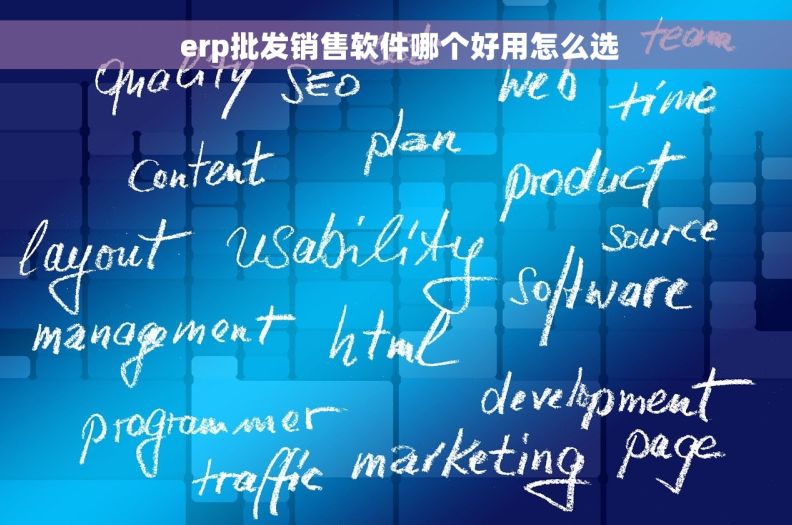  erp批发销售软件哪个好用怎么选