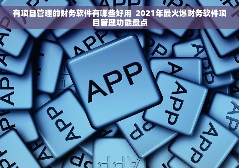 有项目管理的财务软件有哪些好用  2021年最火爆财务软件项目管理功能盘点