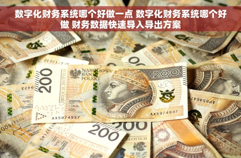 数字化财务系统哪个好做一点 数字化财务系统哪个好做 财务数据快速导入导出方案