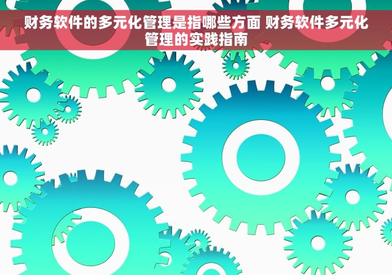 财务软件的多元化管理是指哪些方面 财务软件多元化管理的实践指南
