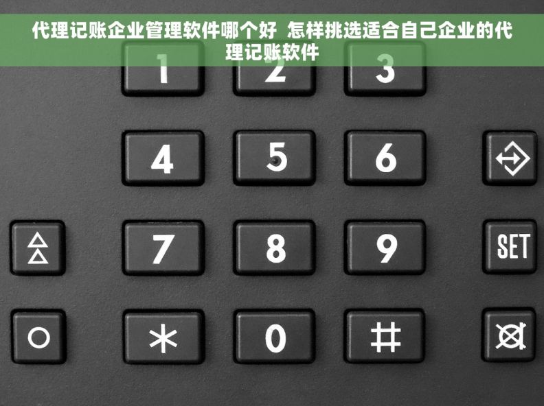 代理记账企业管理软件哪个好  怎样挑选适合自己企业的代理记账软件