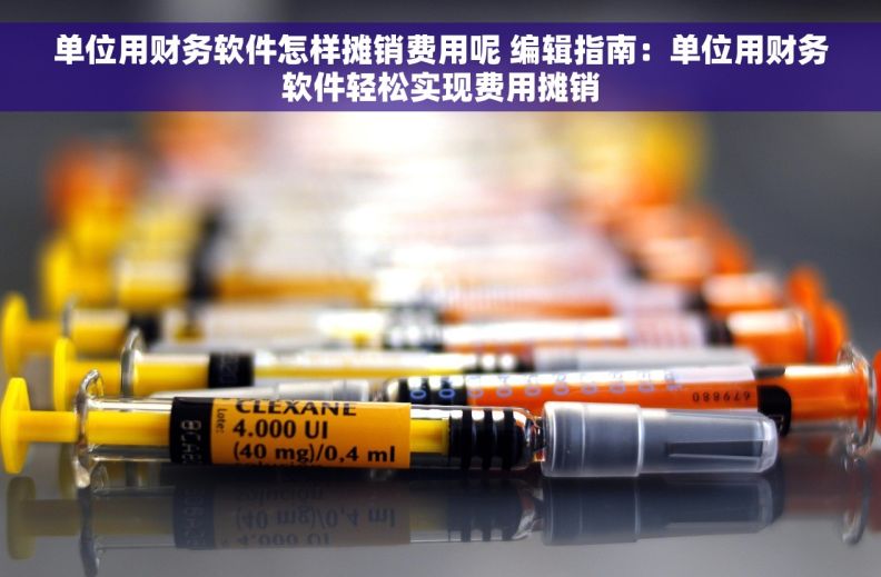 单位用财务软件怎样摊销费用呢 编辑指南：单位用财务软件轻松实现费用摊销