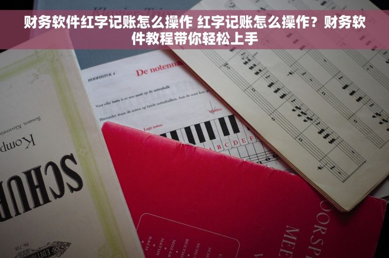 财务软件红字记账怎么操作 红字记账怎么操作?财务软件教程带你轻松上手 财务软件红字记账怎么操作 红字记账怎么操作?财务软件教程带你轻松上手