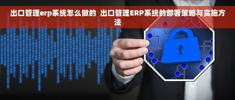 出口管理erp系统怎么做的 出口管理ERP系统的部署策略与实施方法 出口管理erp系统怎么做的 出口管理ERP系统的部署策略与实施方法