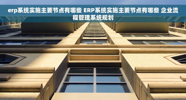 erp系统实施主要节点有哪些 ERP系统实施主要节点有哪些 企业流程管理系统规划