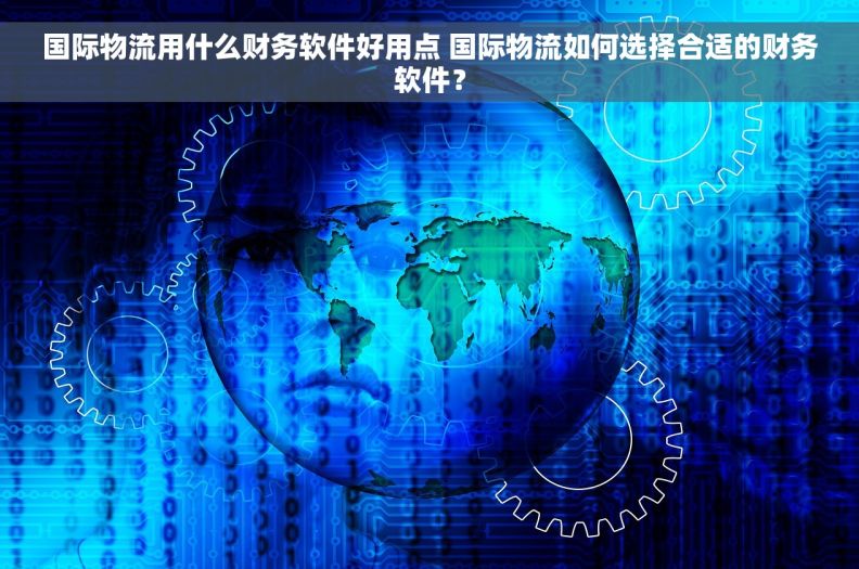 国际物流用什么财务软件好用点 国际物流如何选择合适的财务软件？