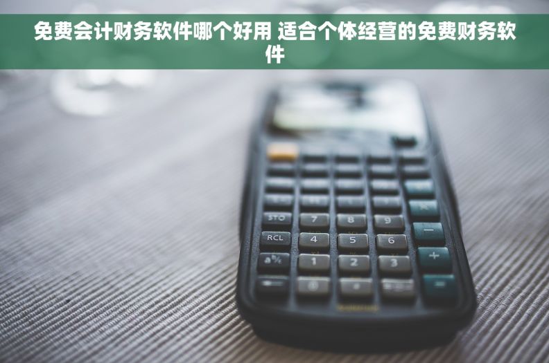 免费会计财务软件哪个好用 适合个体经营的免费财务软件