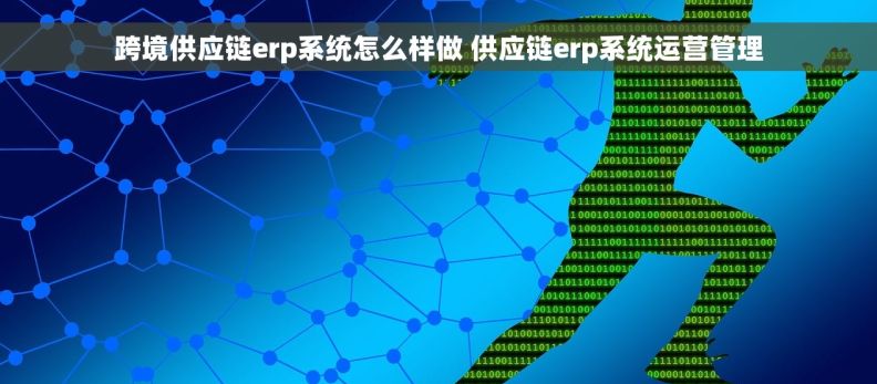 跨境供应链erp系统怎么样做 供应链erp系统运营管理 跨境供应链erp系统怎么样做 供应链erp系统运营管理