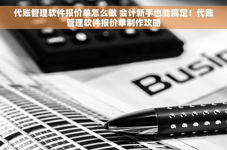 代账管理软件报价单怎么做 会计新手也能搞定！代账管理软件报价单制作攻略