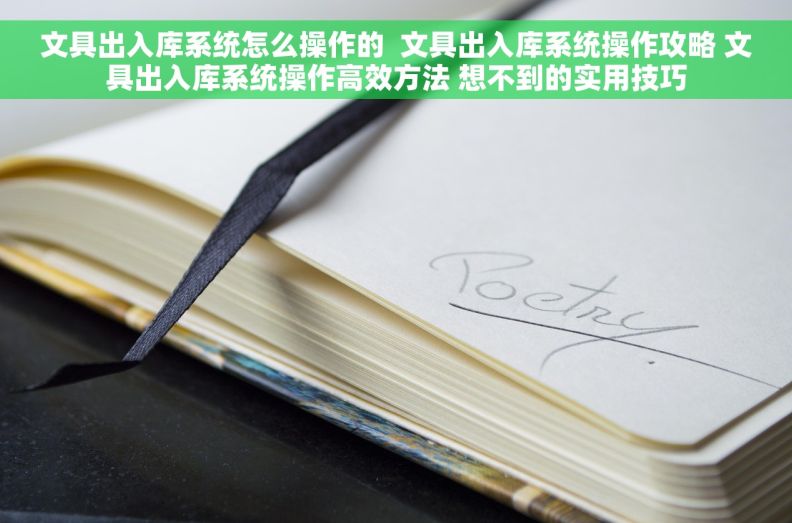 文具出入库系统怎么操作的  文具出入库系统操作攻略 文具出入库系统操作高效方法 想不到的实用技巧