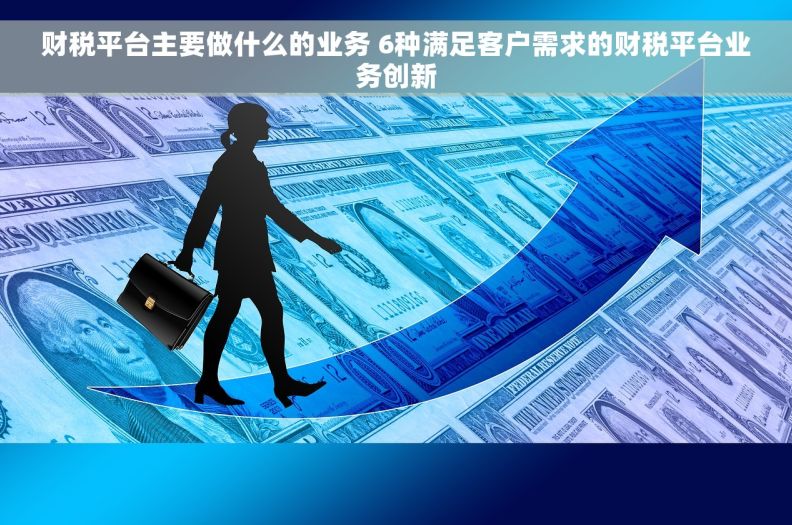 财税平台主要做什么的业务 6种满足客户需求的财税平台业务创新