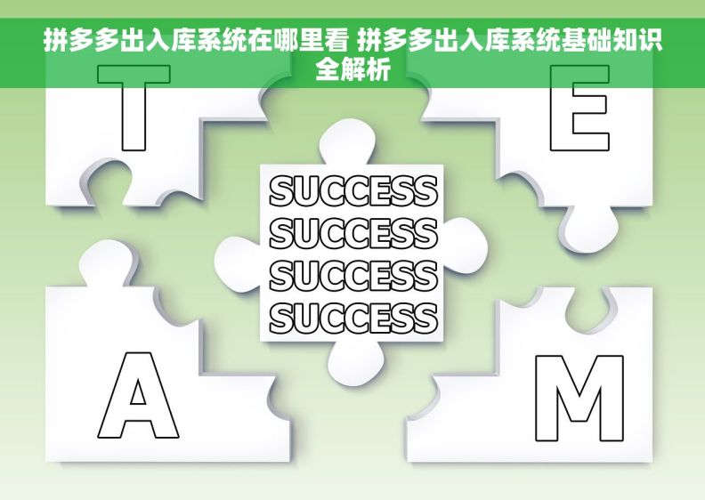 拼多多出入库系统在哪里看 拼多多出入库系统基础知识全解析