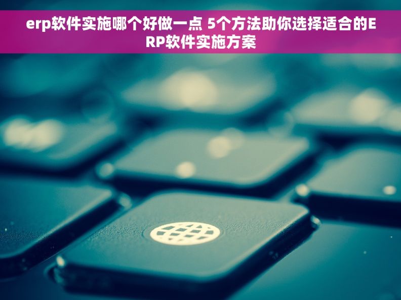 erp软件实施哪个好做一点 5个方法助你选择适合的ERP软件实施方案