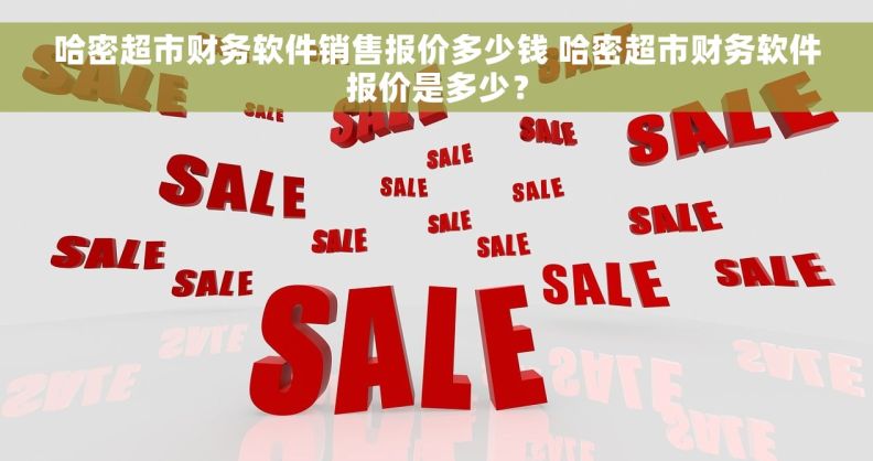 哈密超市财务软件销售报价多少钱 哈密超市财务软件报价是多少？