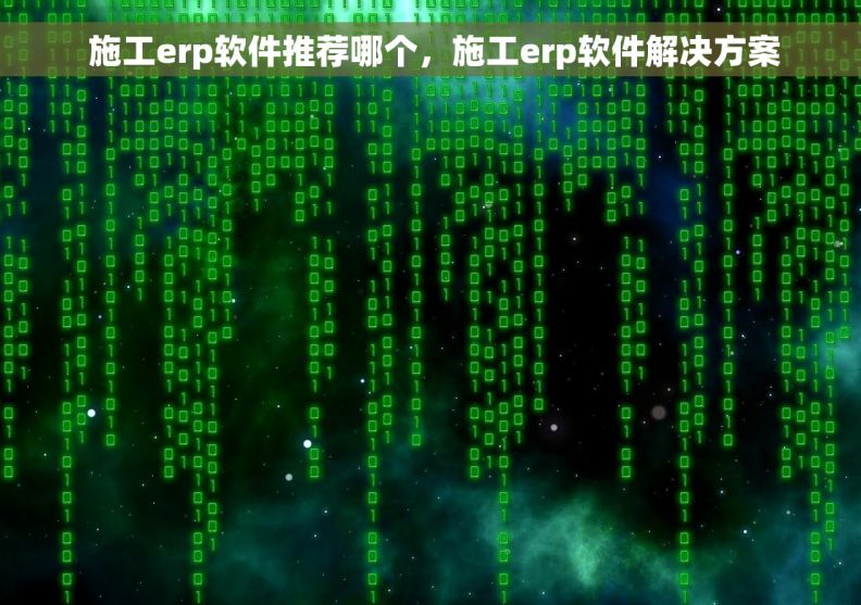  施工erp软件推荐哪个，施工erp软件解决方案