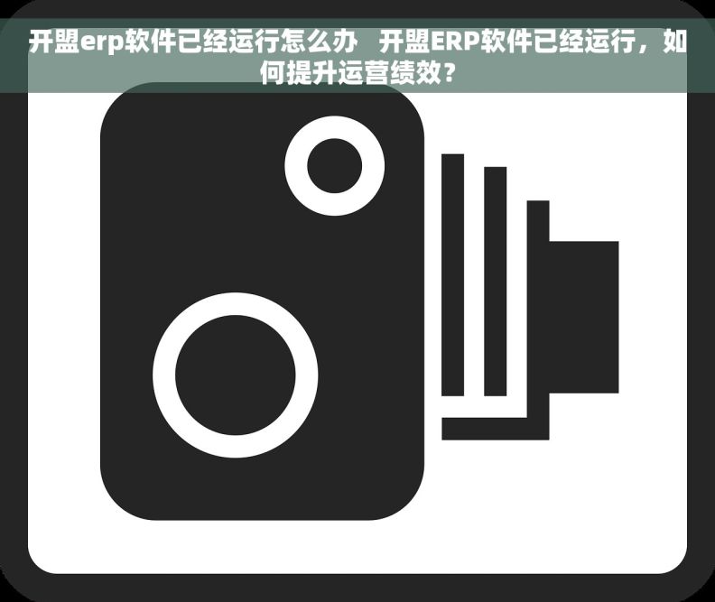 开盟erp软件已经运行怎么办   开盟ERP软件已经运行，如何提升运营绩效？