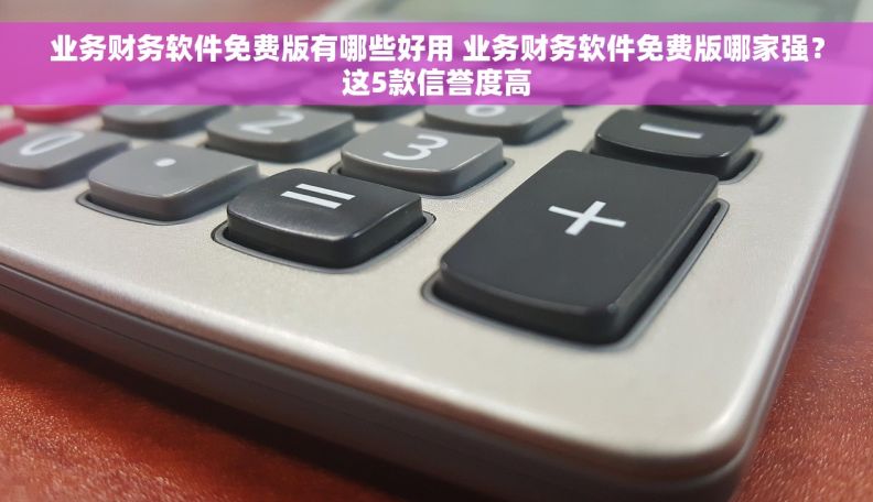 业务财务软件免费版有哪些好用 业务财务软件免费版哪家强？这5款信誉度高