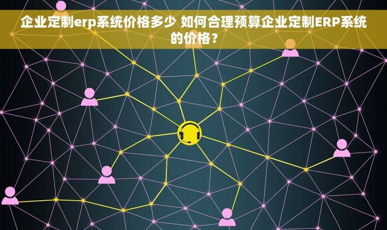 企业定制erp系统价格多少 如何合理预算企业定制ERP系统的价格？