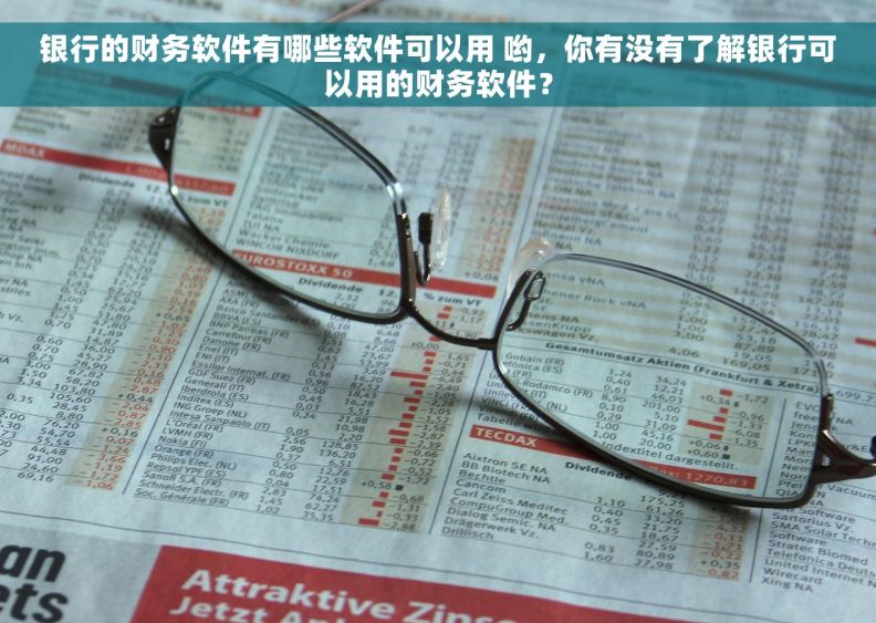 银行的财务软件有哪些软件可以用 哟，你有没有了解银行可以用的财务软件？