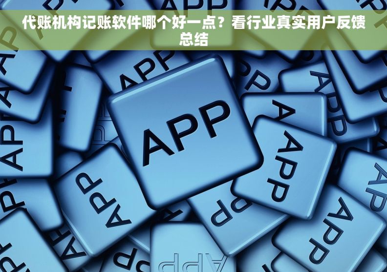 代账机构记账软件哪个好一点？看行业真实用户反馈总结