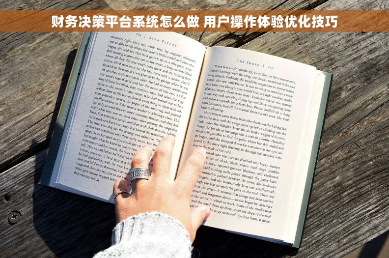 财务决策平台系统怎么做 用户操作体验优化技巧