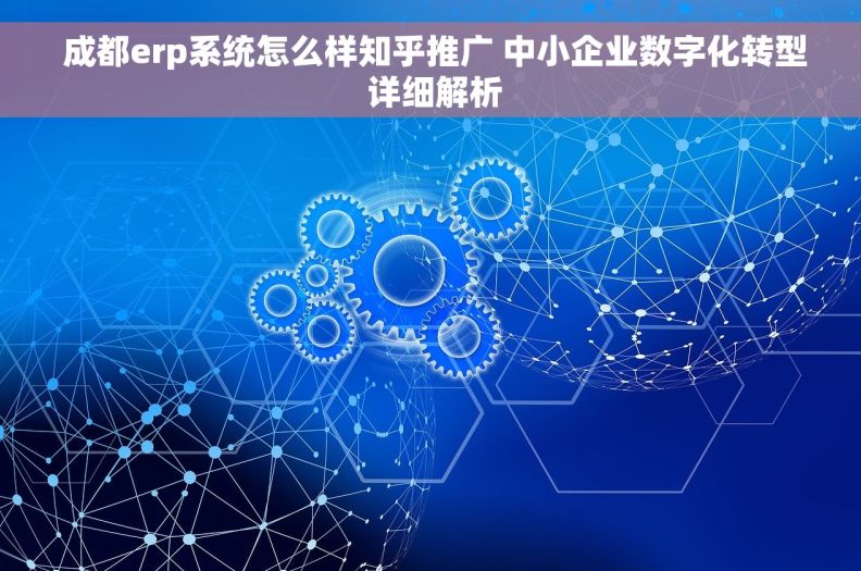  成都erp系统怎么样知乎推广 中小企业数字化转型 详细解析