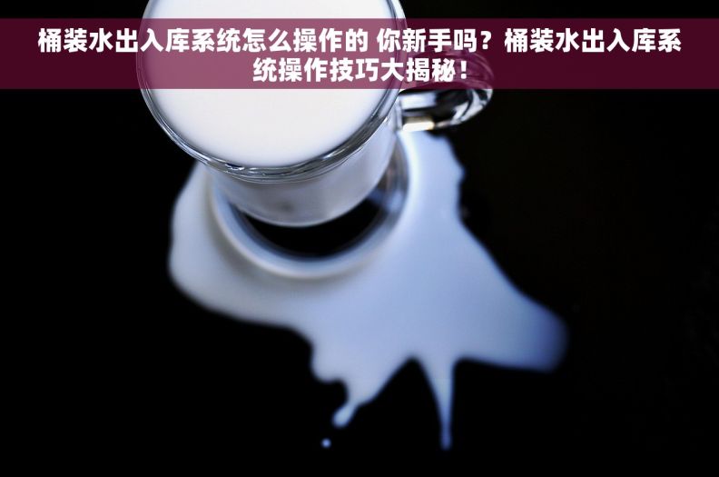桶装水出入库系统怎么操作的 你新手吗？桶装水出入库系统操作技巧大揭秘！