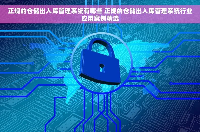 正规的仓储出入库管理系统有哪些 正规的仓储出入库管理系统行业应用案例精选