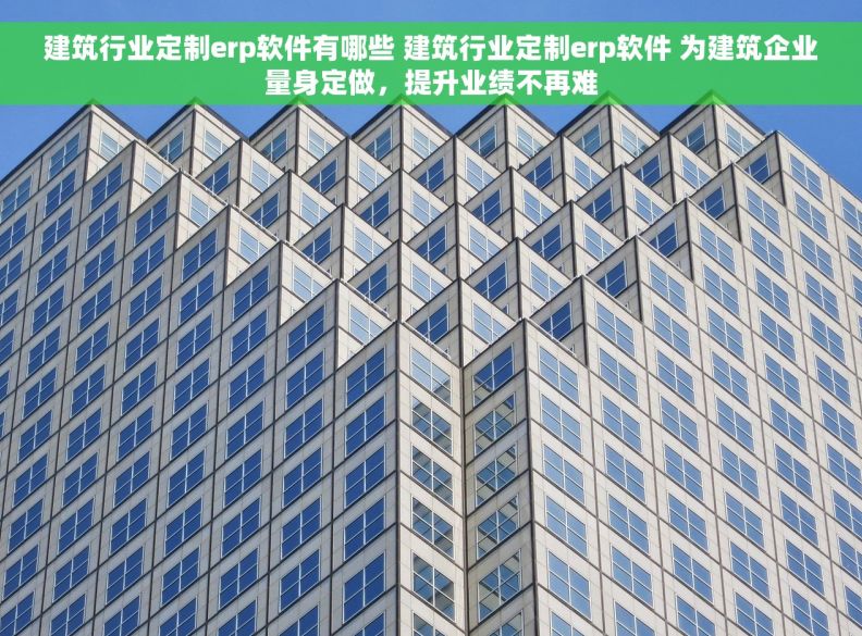 建筑行业定制erp软件有哪些 建筑行业定制erp软件 为建筑企业量身定做,提升业绩不再难 建筑行业定制erp软件有哪些 建筑行业定制erp软件 为建筑企业量身定做,提升业绩不再难
