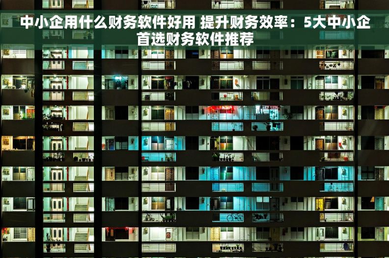 中小企用什么财务软件好用 提升财务效率:5大中小企首选财务软件推荐 中小企用什么财务软件好用 提升财务效率:5大中小企首选财务软件推荐