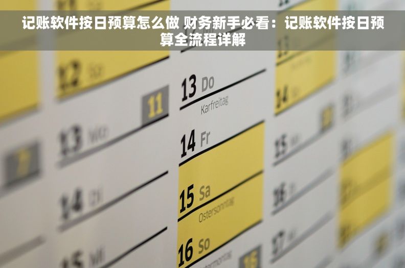 记账软件按日预算怎么做 财务新手必看：记账软件按日预算全流程详解