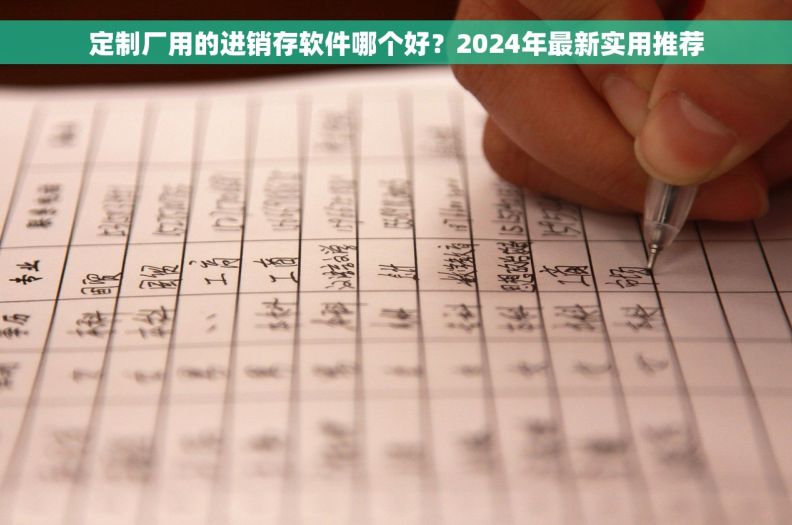 定制厂用的进销存软件哪个好？2024年最新实用推荐