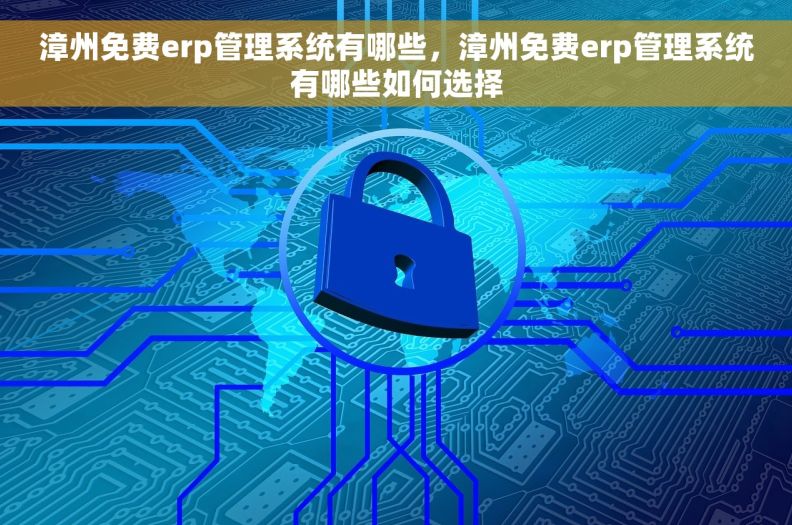 漳州免费erp管理系统有哪些，漳州免费erp管理系统有哪些如何选择